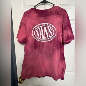 Vans Classic maroon color bleached T-Shirt
